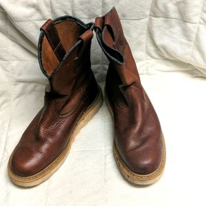 MEN'S CARHARTT BOOTS SZ 8.5D BROWN GOOD SHAPE